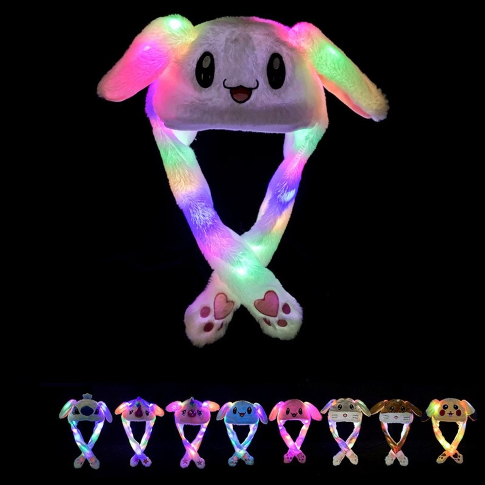 NEW!!! Bunny Hat, Three Lights